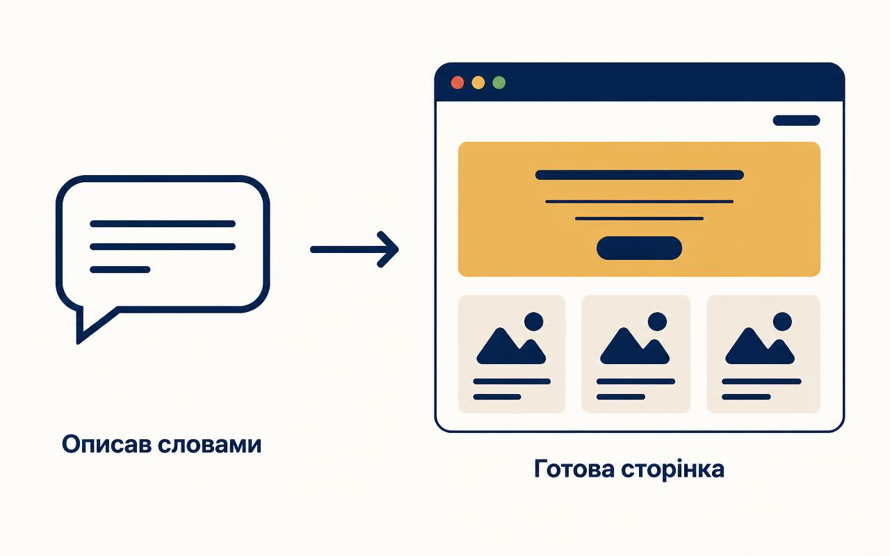 Сторінка з опису словами